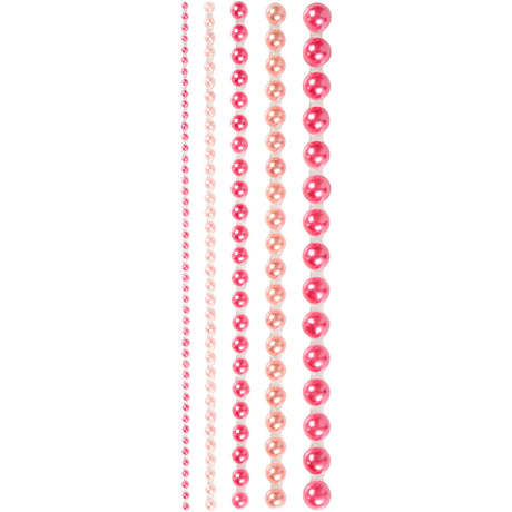 Creativ company halve plakparels roze 2-8mm, 140st.