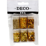 Creativ Company Glitter and Paileten Gold, 6x5gr