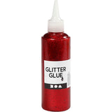 Creativ company glitterlijm rood, 118ml