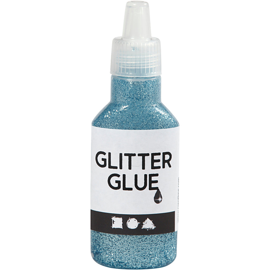 Creativ company glitterlijm lichtblauw, 25ml