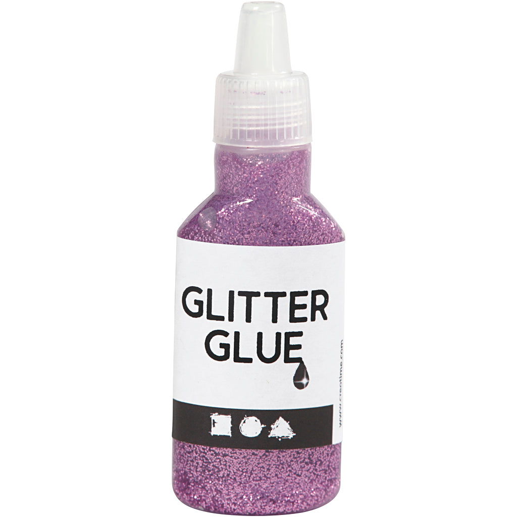 Creativ company glitterlijm paars, 25ml