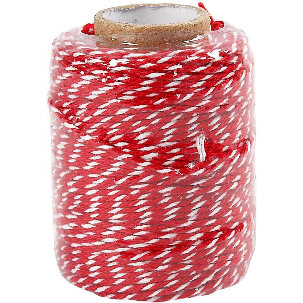 Creativ Company Coton Cord Red White, 50m