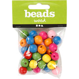 Wooden bead mix 12mm, 40th.