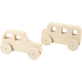 Creativ Company wooden cars, 2st.