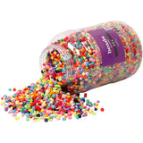 XL bucket with plastic beads, 8100st.