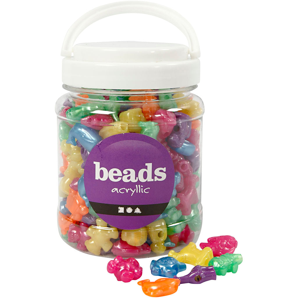 Createiv Company Figura Beads Pearl Clear en Pot, 220st.