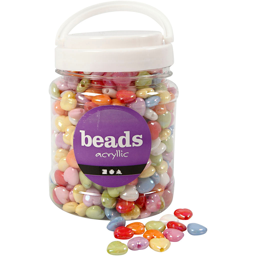 Creativ Company Hart Beads in Pot, 700ml