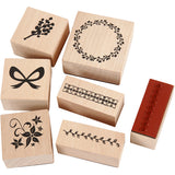 Creative Company Wooden Stamp Set Nature, 7dlg.