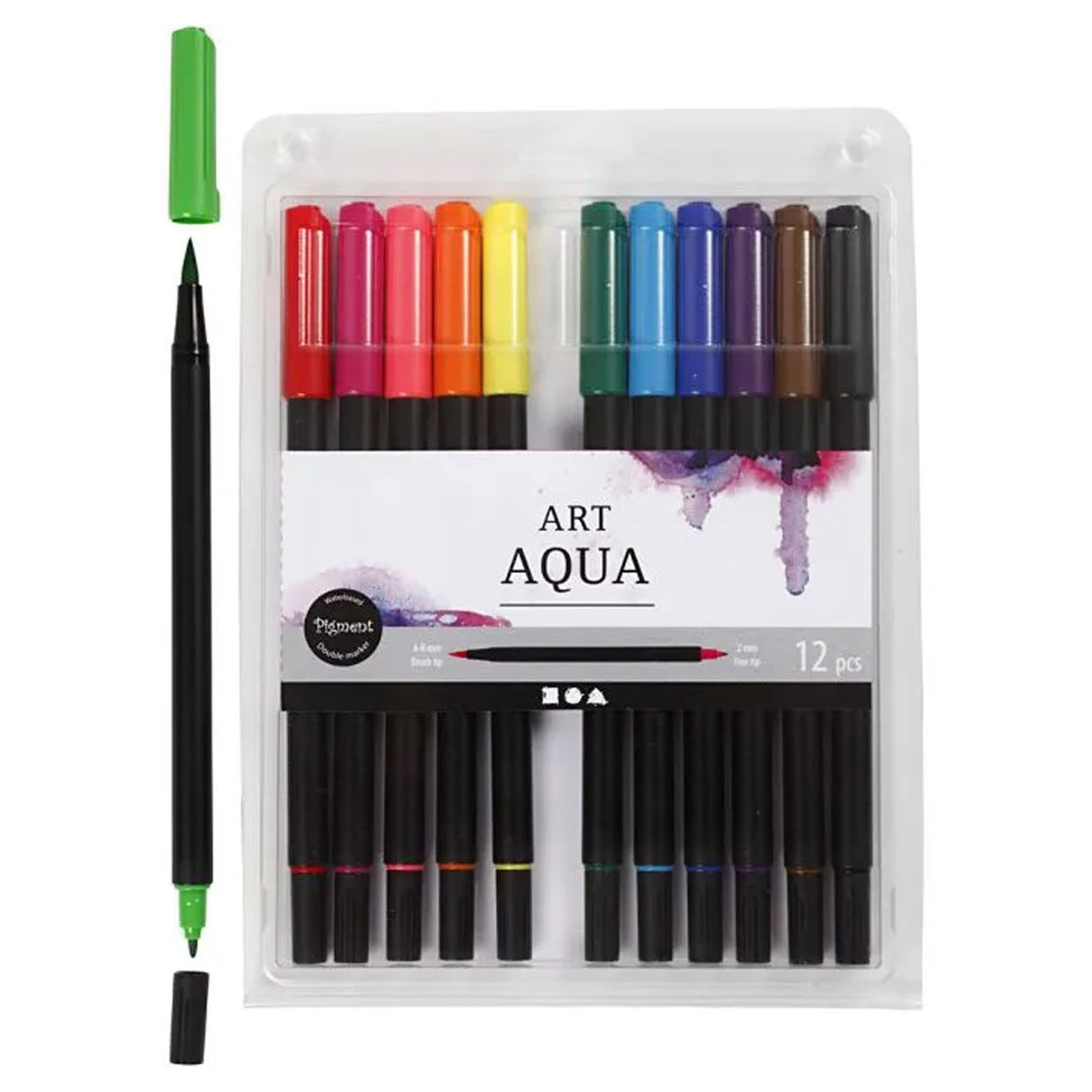 Aquarell Marker Standardfarben, 12st.