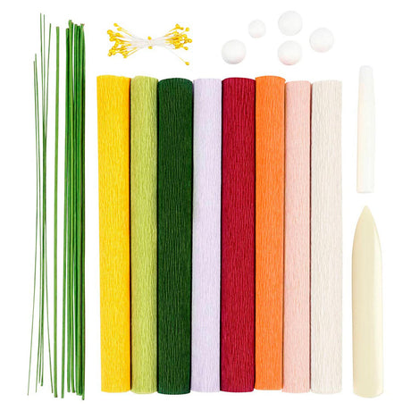 Creativ company crêpepapier bloemen maken kit