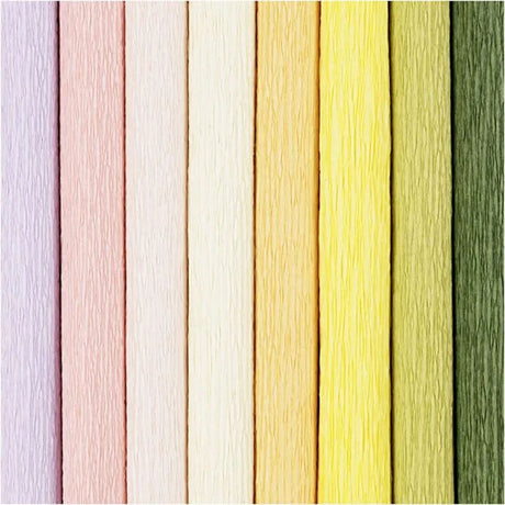 Creativ company crêpepapier pastelkleuren, 8 vellen