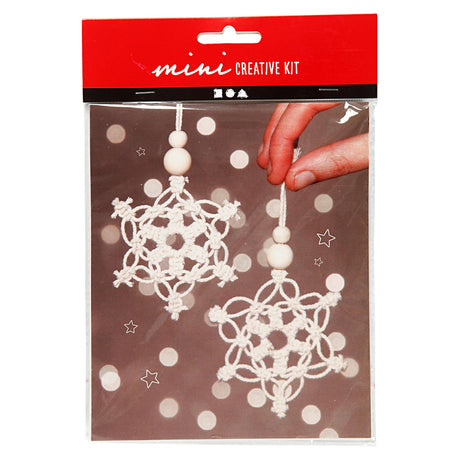 Creativ company mini creative kit macrame sneeuwvlok