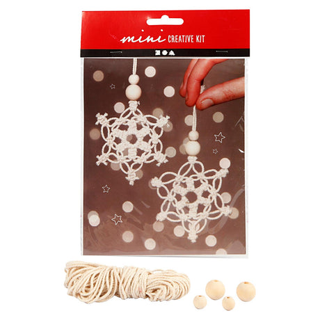 Creativ company mini creative kit macrame sneeuwvlok