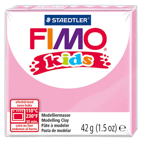 Fimo kids boetseerklei, roze, 42 gr