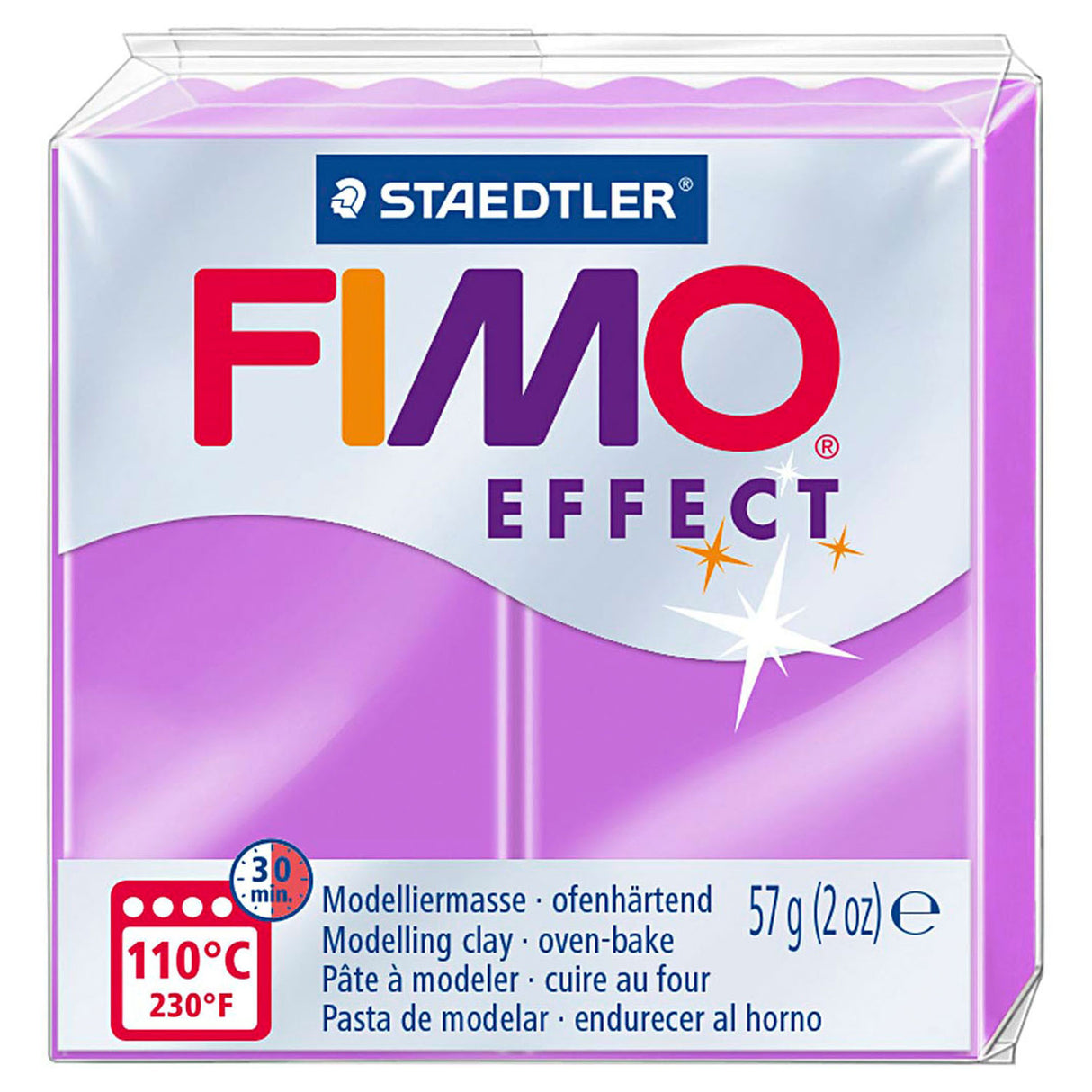 Fimo efekt montážní hlína Neon Purple, 57gr