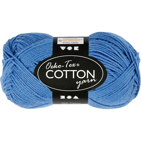Creativ company katoengaren, blauw, 50gr, 170m