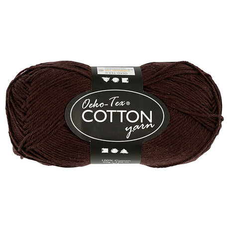 Creativ company katoengaren, donkerbruin, 50gr, 170m