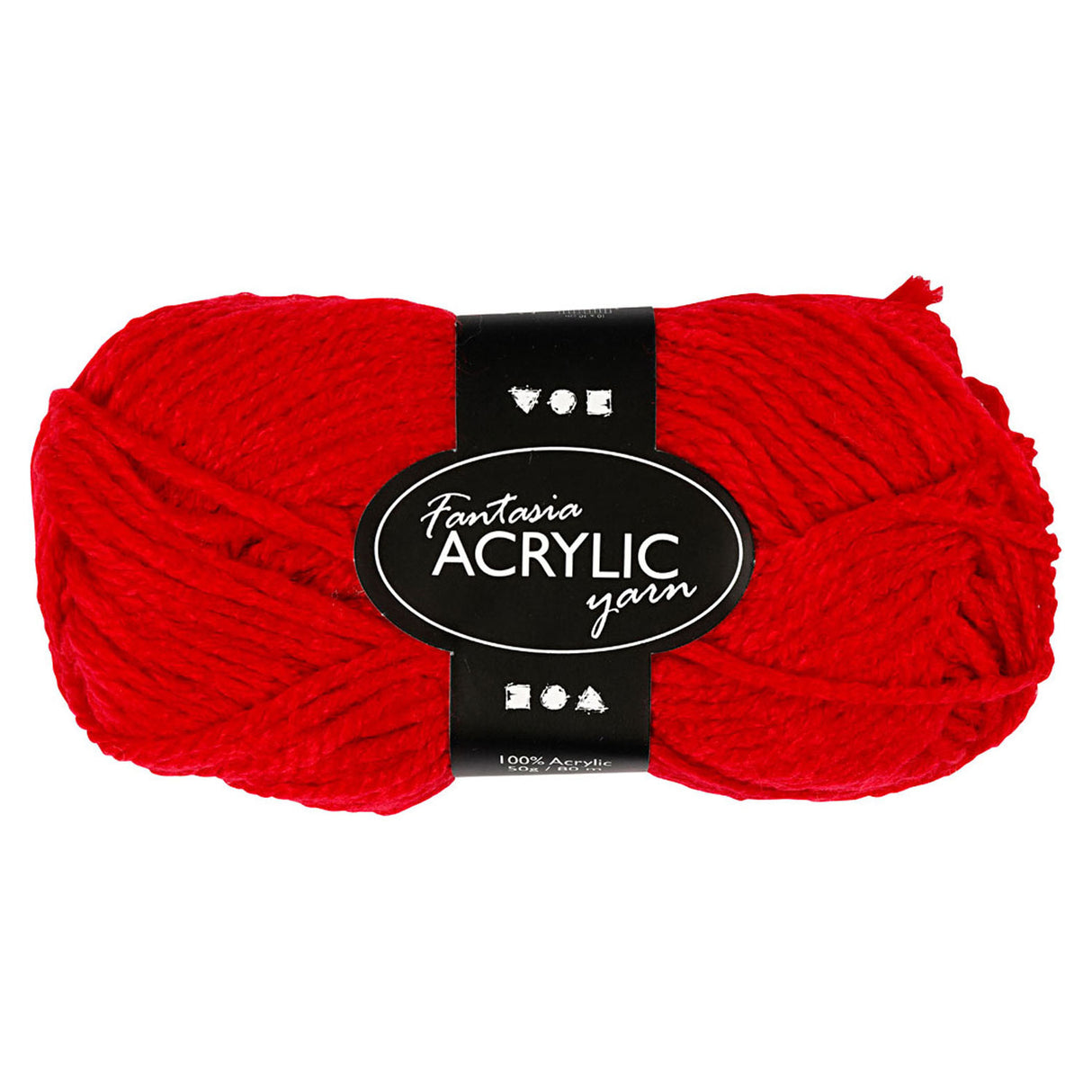 Creative Company Acrilic Yarn, Red, 50gr, 80m