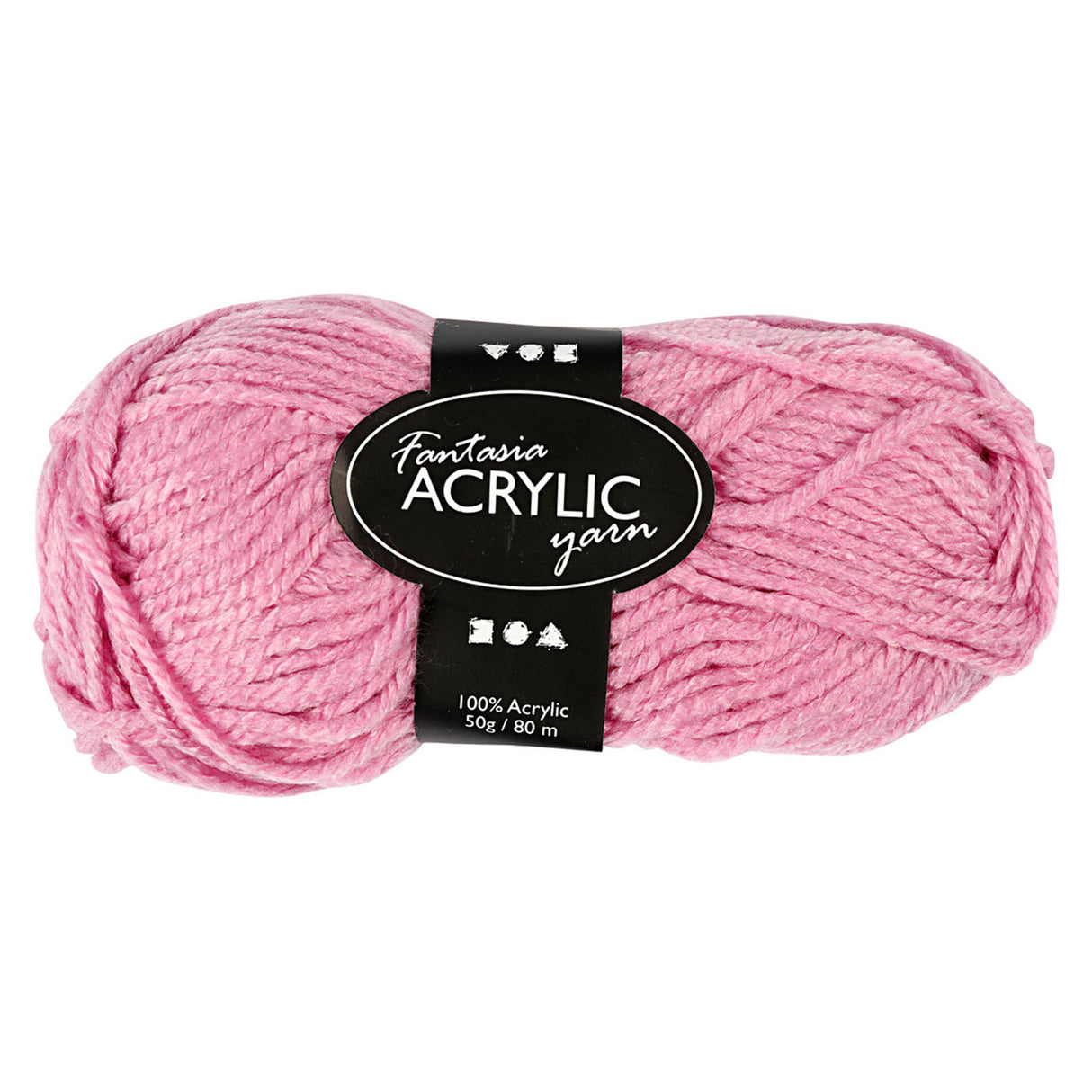 Fil acrylique, rose, 50gr, 80m