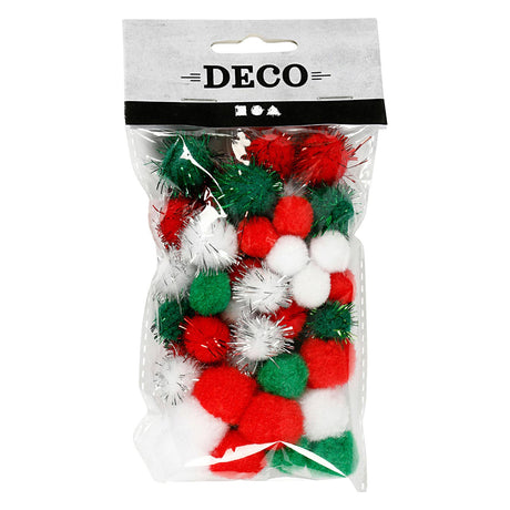 Creativ company pompoms kerst, 48st.