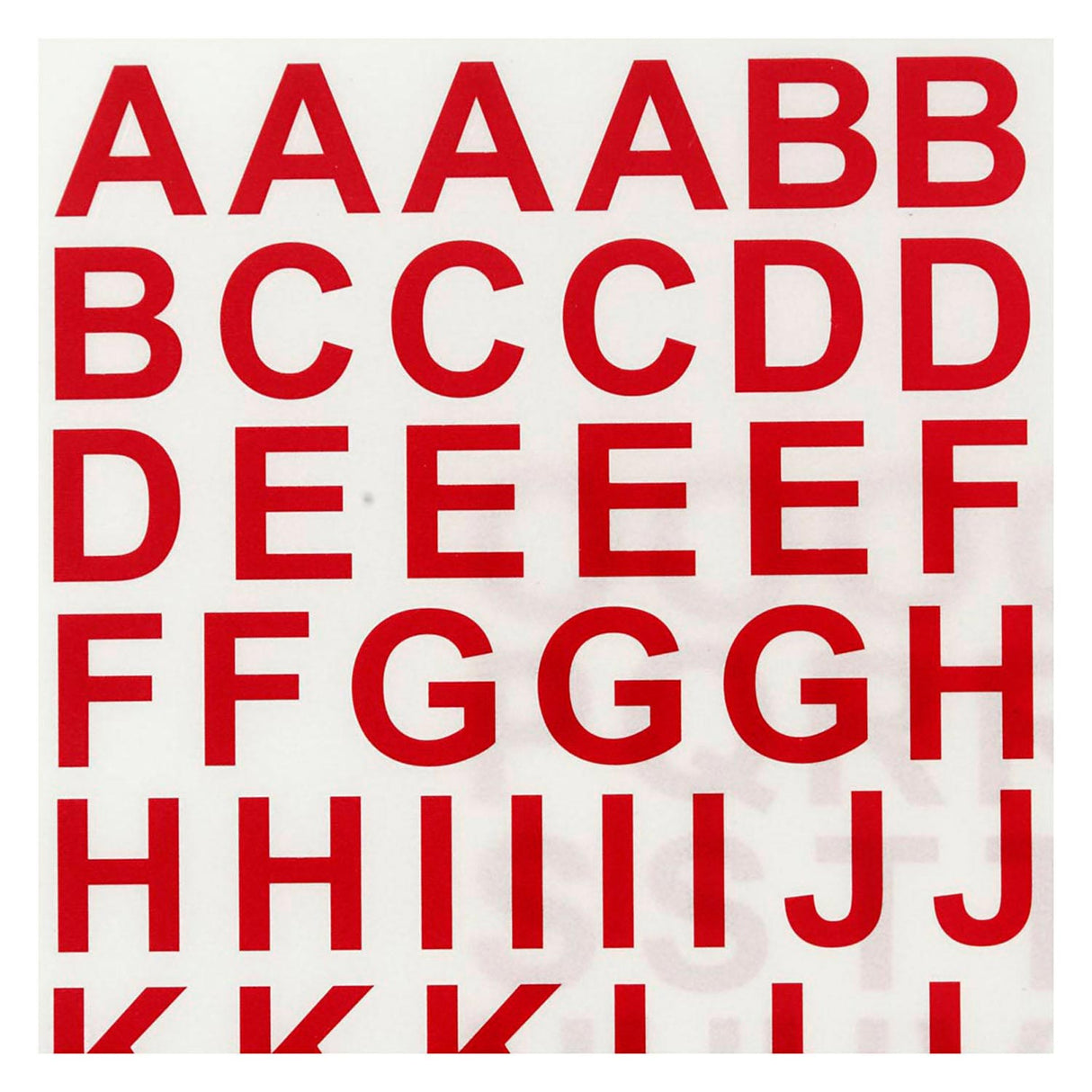 Stickers letters numbers