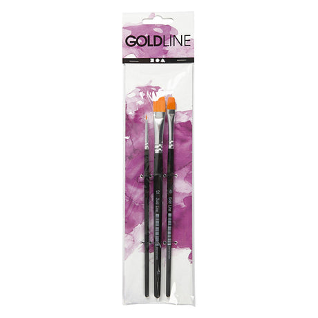 Creativ company gold line penselen, 3st.