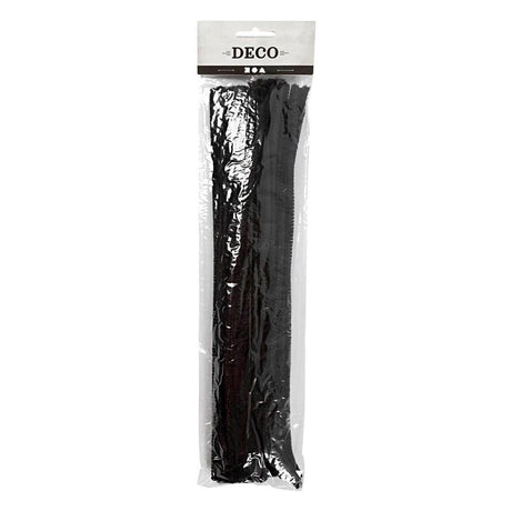 Creativ company chenille zwart 30cm, 50st.