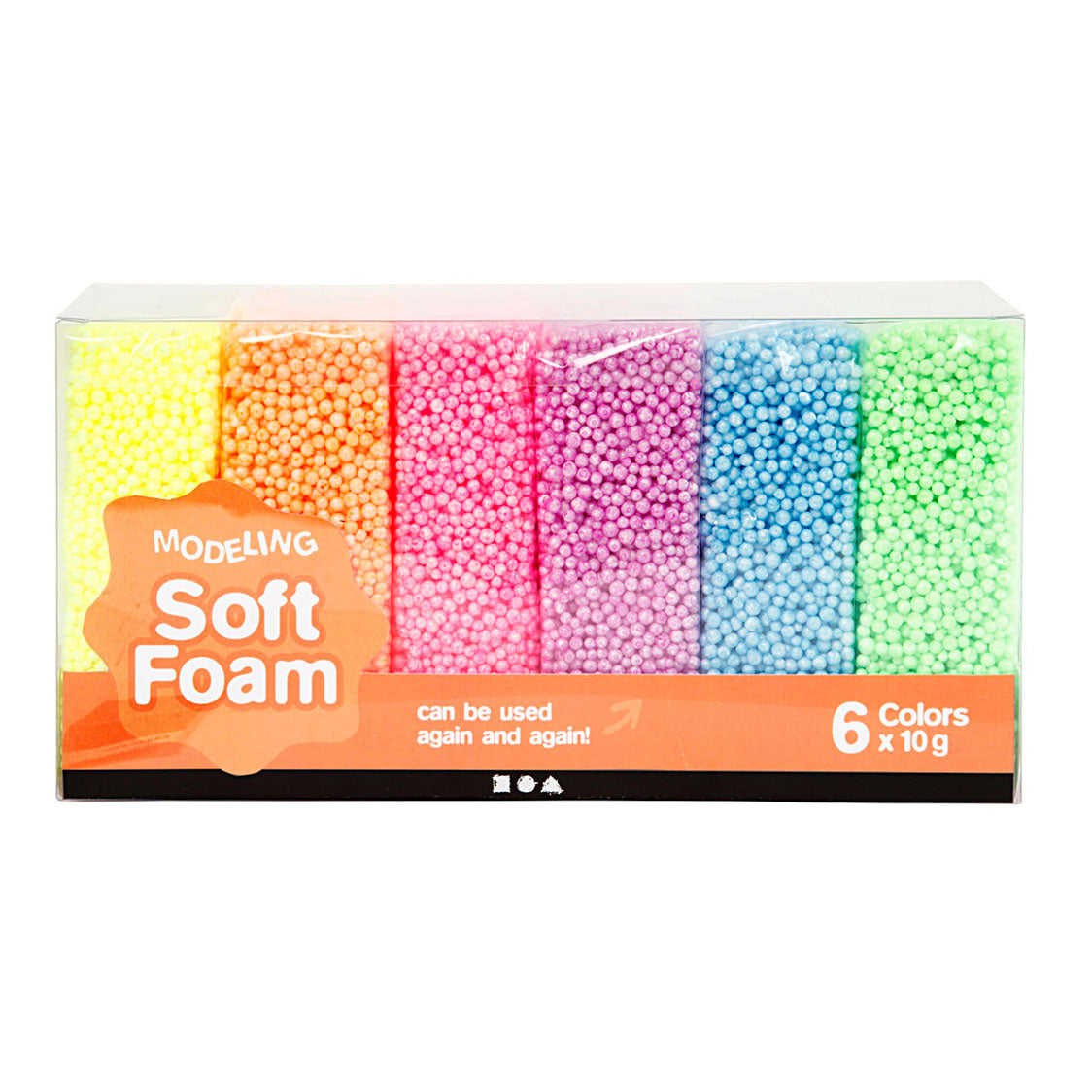 Soft foam clay neon colors, 6x10gr.