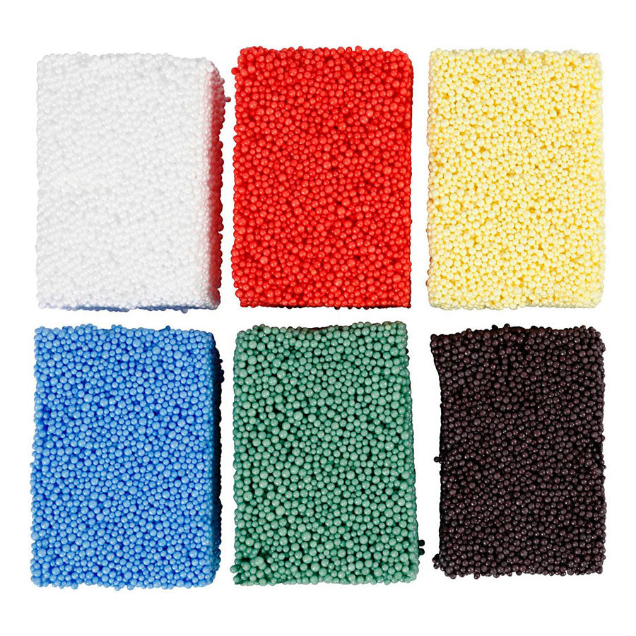 Soft foam clay standard colors, 6x10gr.