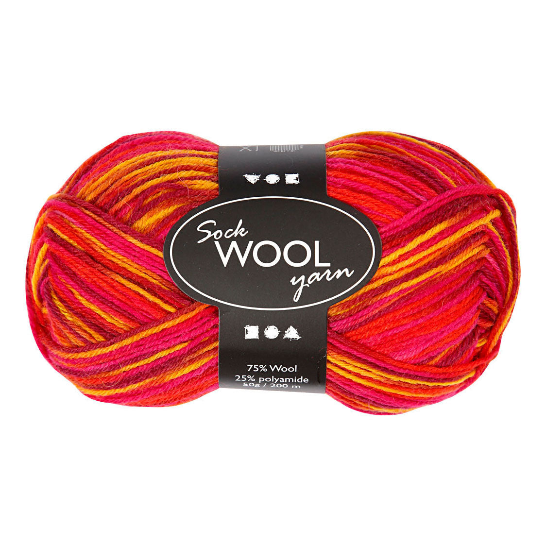 Creativ Company Sock Yarn Red Orange, 200 cm