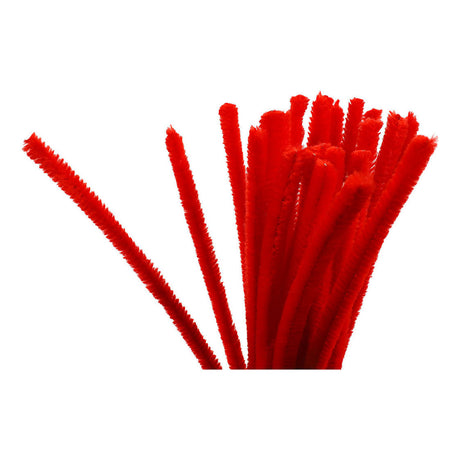 Creativ company creotime chenille draad 25 stuks 30 cm 9 mm rood