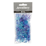 Creativ Company Faset Beads Mix Blue Harmonie, 45 gramów