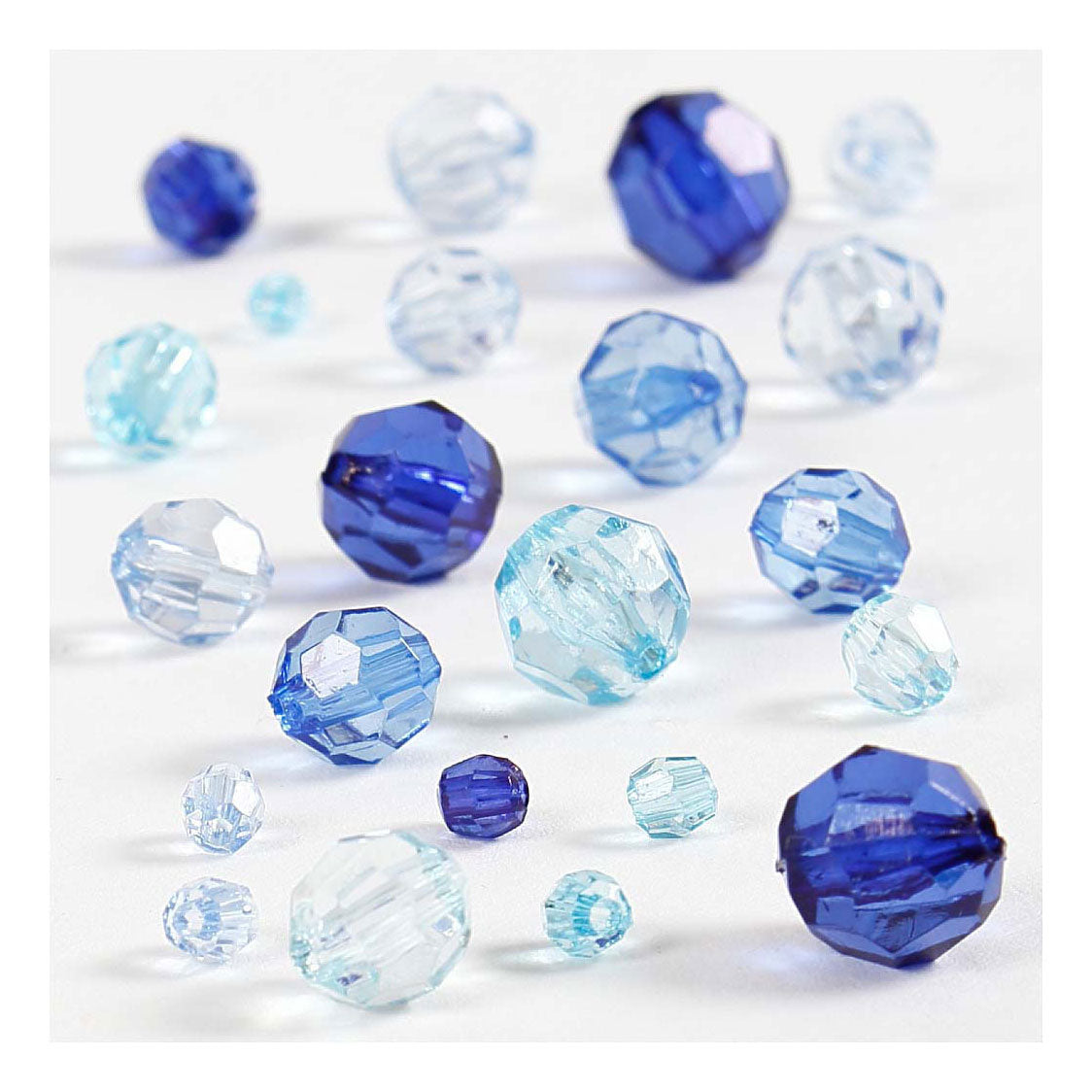 Creativ Company Faset Beads Mix Blue Harmonie, 45 gramów