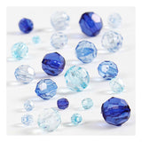 Creativ Company Faset Beads Mix Blue Harmonie, 45 gramów