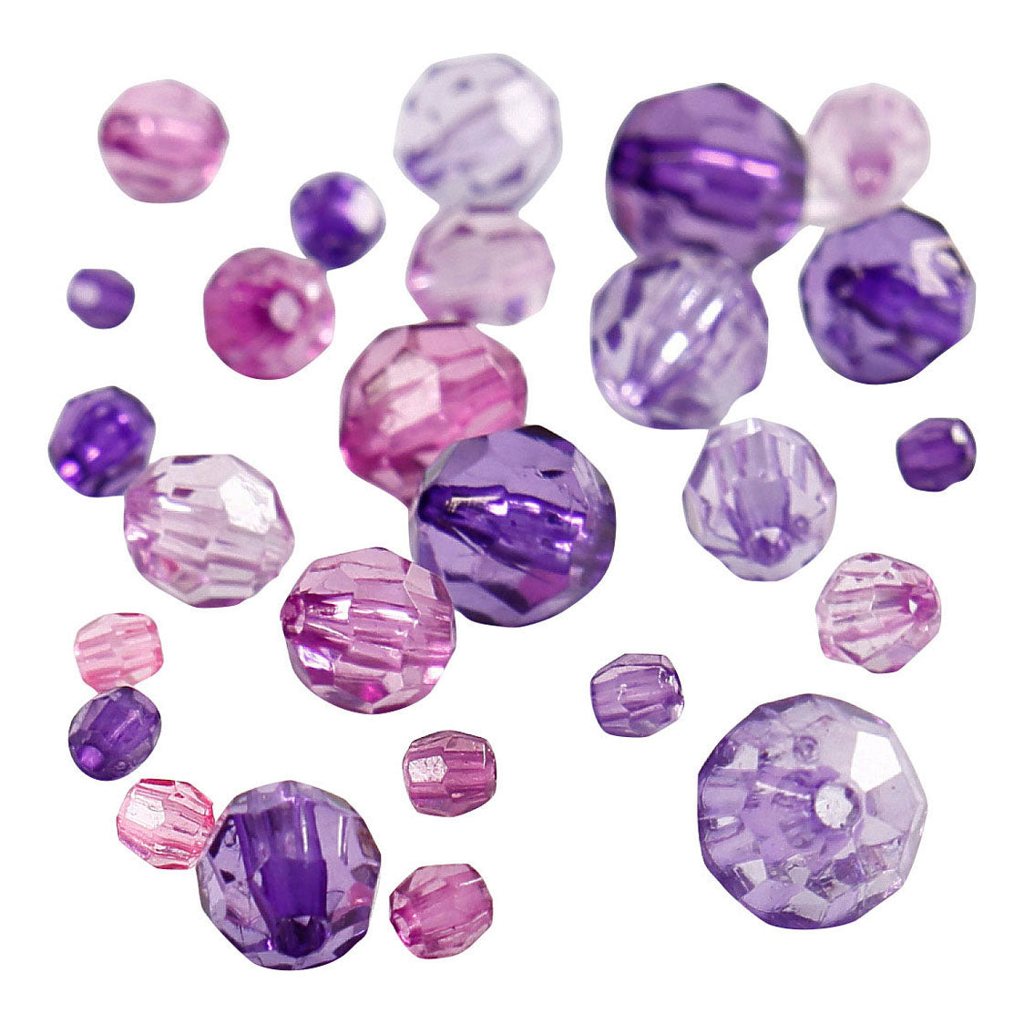 Creativ Company FaceSet Beads Mix Purple, 45 Gramm