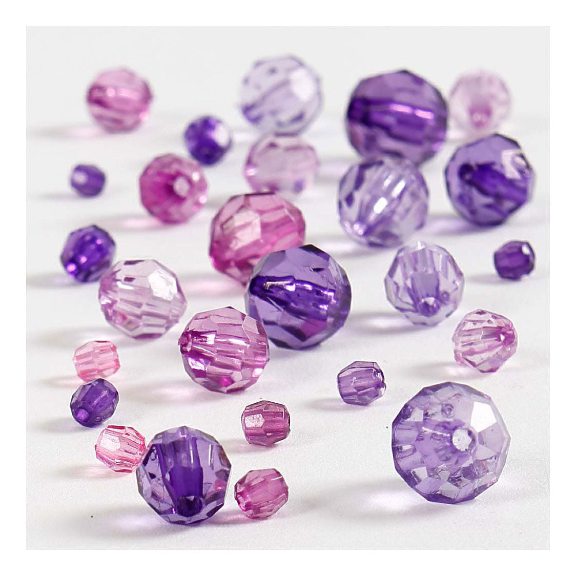 Creativ Company FaceSet Beads Mix Purple, 45 Gramm