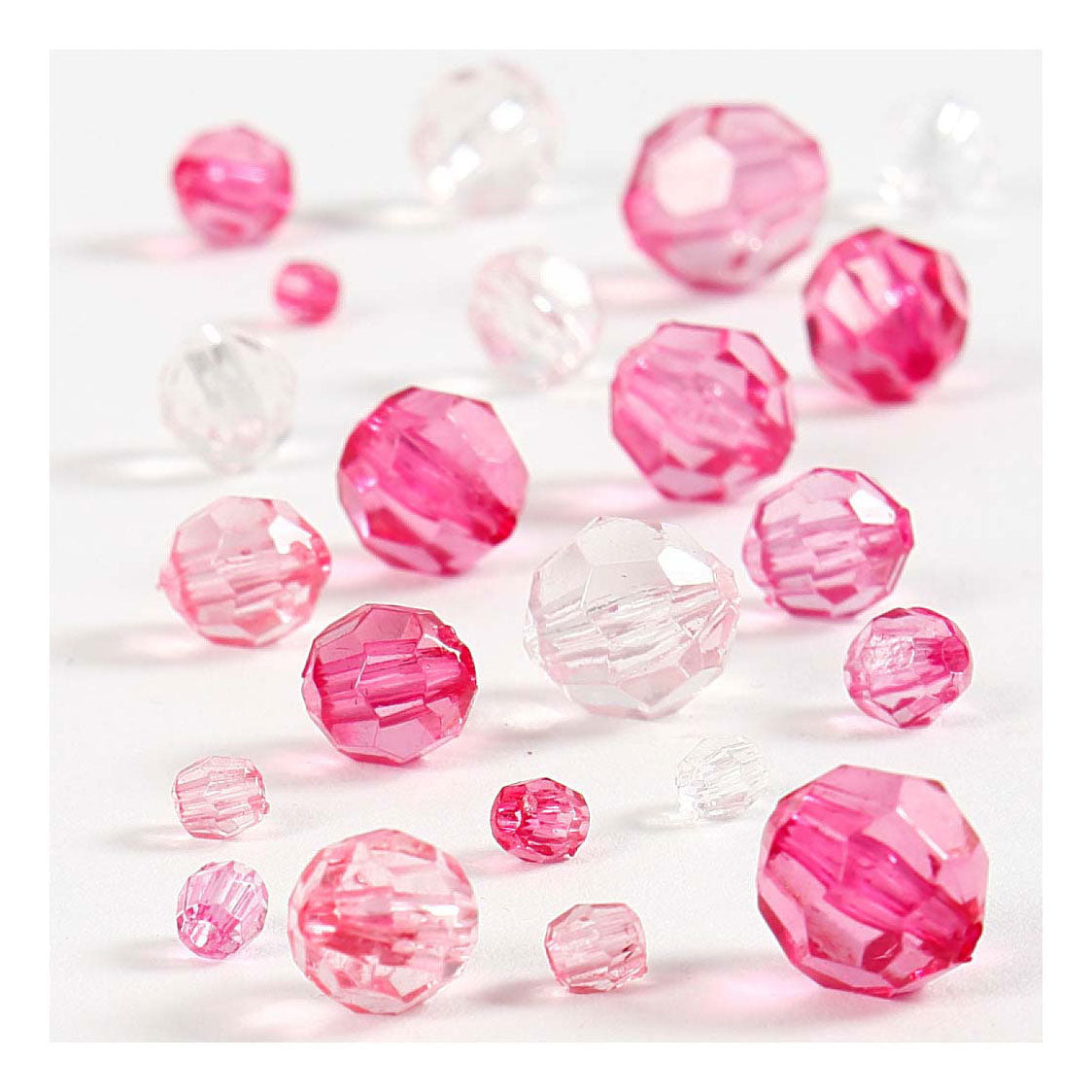 Creativ Company Facet Beads Mélanger le rose, 45 grammes