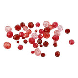 Creativ Company Facet Beads Mix Red Harmonie, 45 grams