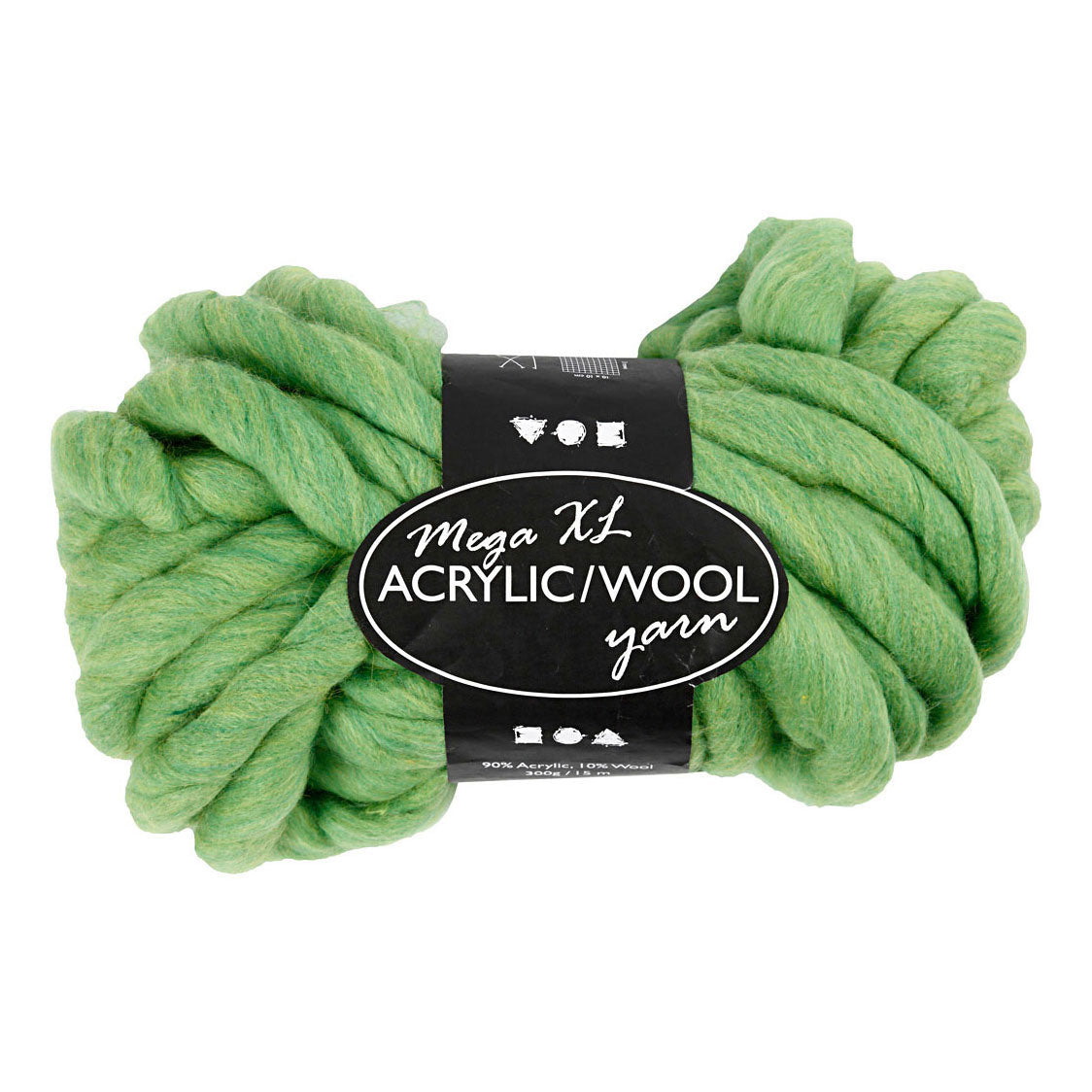 Creativ Company XL yarn from Acvyl Lime Groen, 15m