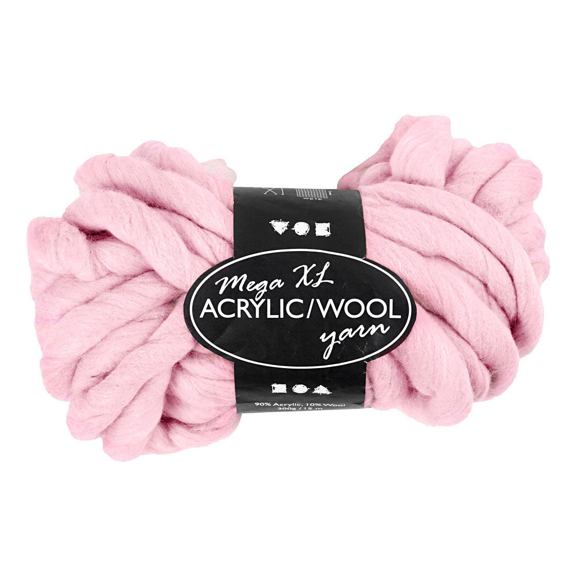 Creativ Company XL Yarn de l'acryl rose, 15m