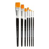 Creativ Company Gold Line Brush Flat, 7st.