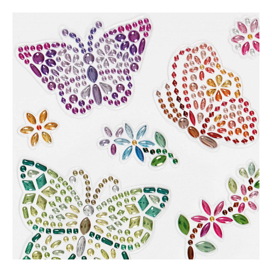 Creativ Company Diamant Stickers Butterfly, 1 feuille