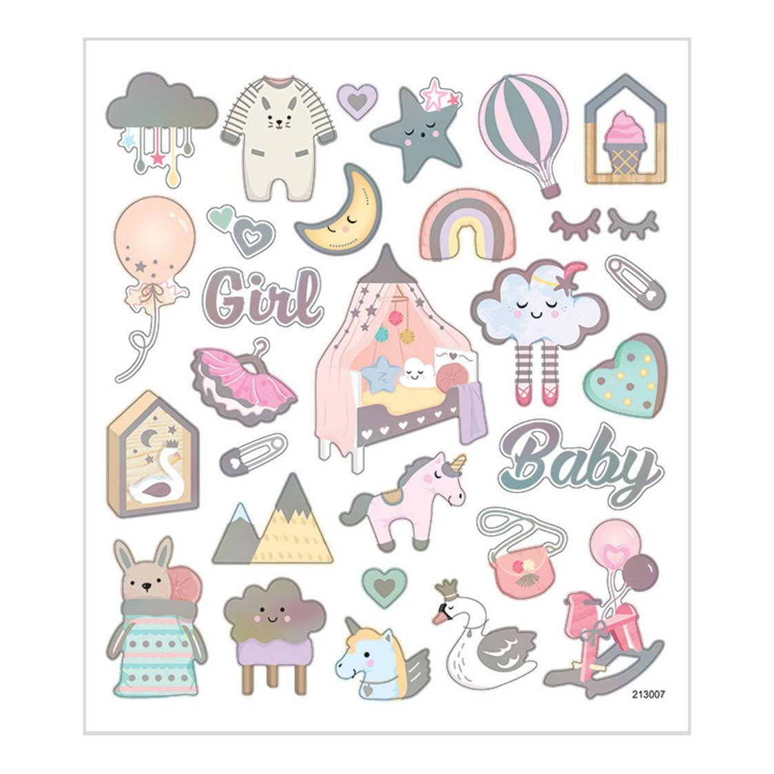 Creativ Company Stickers Baby Girl, 1 sheet