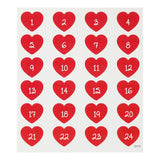 Creativ Company Stickers Heart with number, 1 sheet