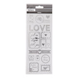 Creativ company stickers zilver love, 1 vel