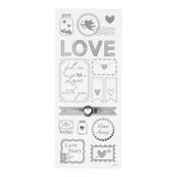 Creativ company stickers zilver love, 1 vel