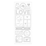 Creativ company stickers zilver love, 1 vel