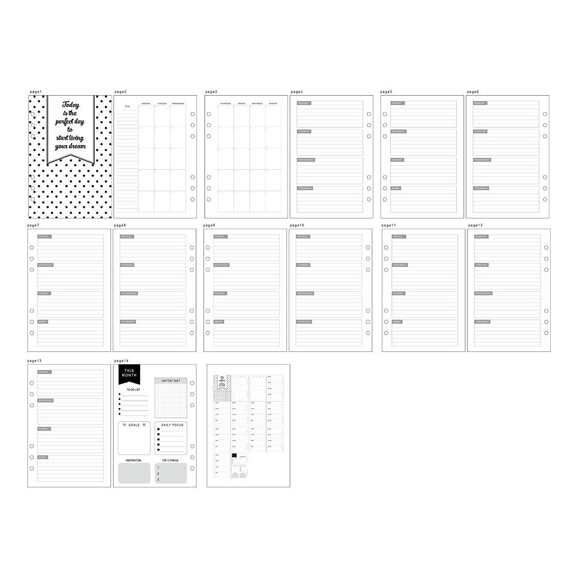 Creativ Company Planner BulletJournal Pages, 7LDG.