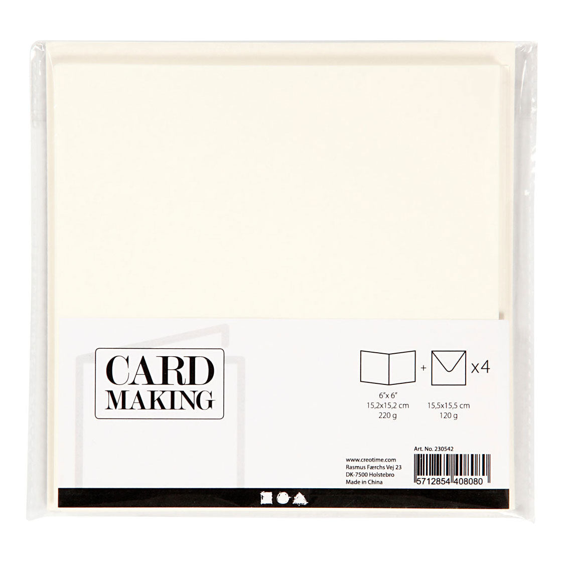 Creative Company Cards and buste Off-White, 4st.