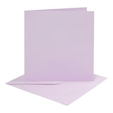 Creativ Company cards and envelopes light purple, 4st.